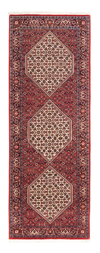 Tapis de couloir Tapis persan - Bidjar - 211 x 77 cm - rouge