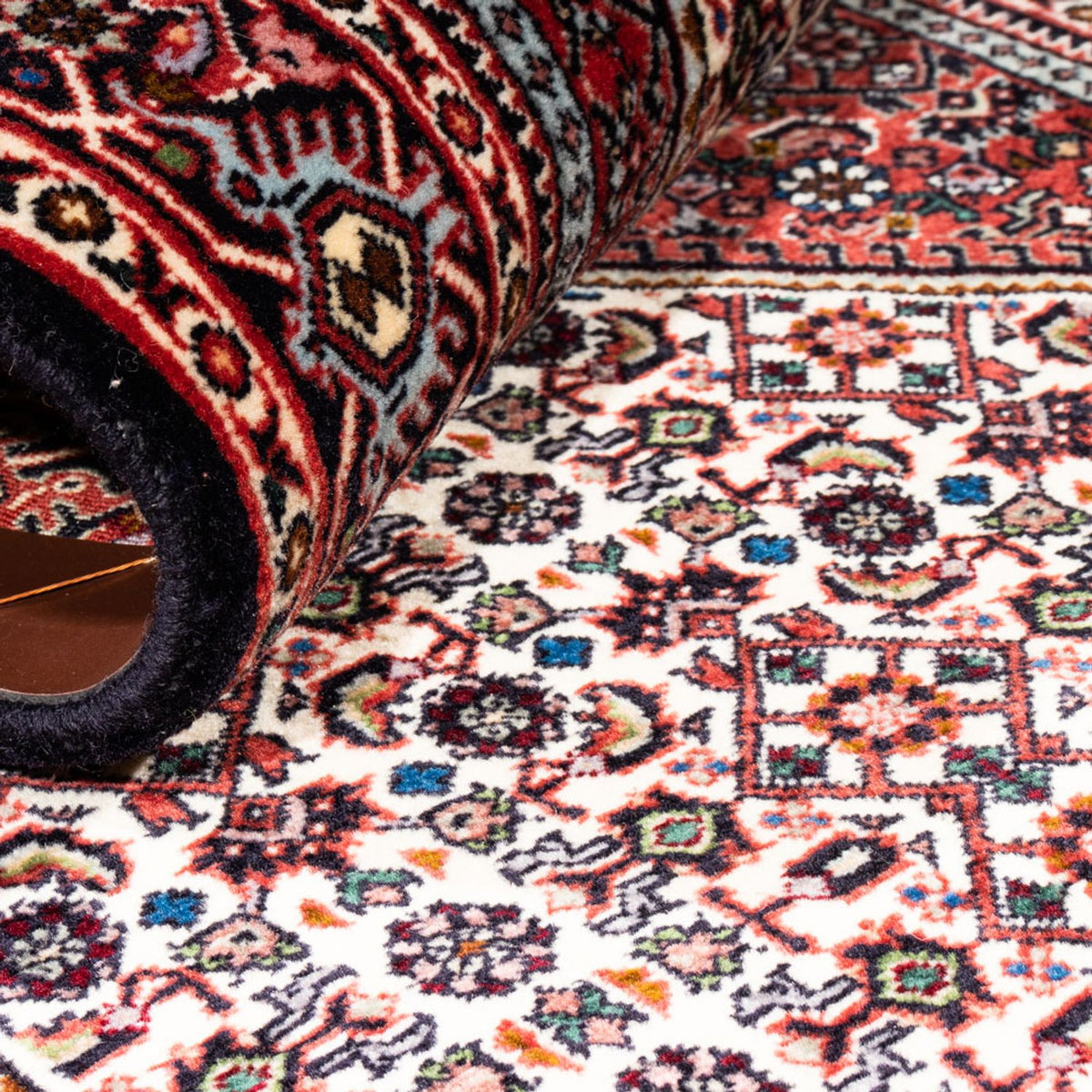 Tapis de couloir Tapis persan - Bidjar - 240 x 65 cm - crème