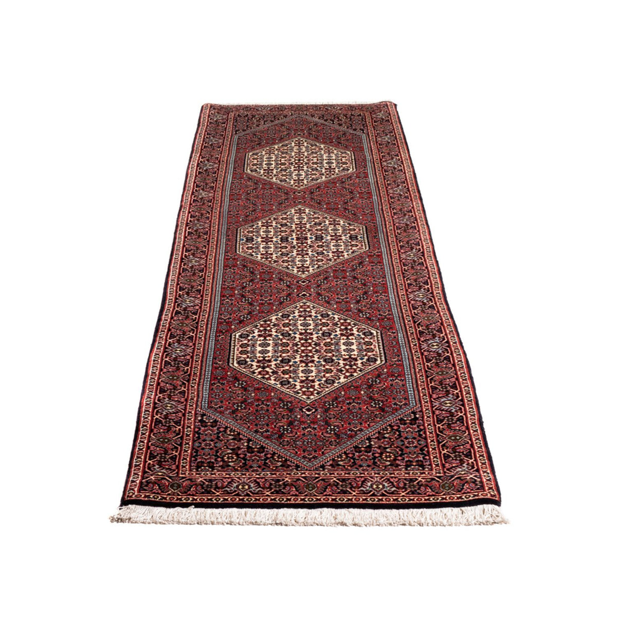 Tapis de couloir Tapis persan - Bidjar - 240 x 65 cm - crème