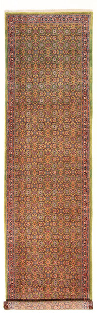 Tapis de couloir Tapis persan - Tabriz - Royal - 377 x 100 cm - vert clair