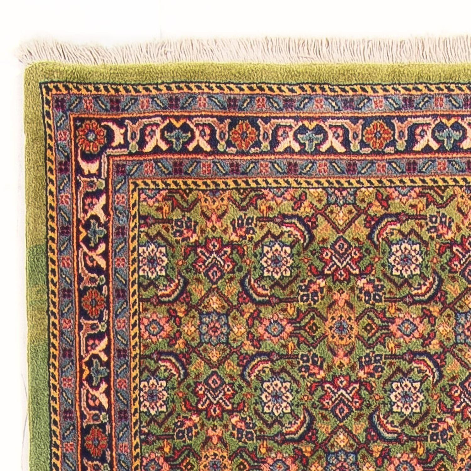 Tapis de couloir Tapis persan - Tabriz - Royal - 377 x 100 cm - vert clair