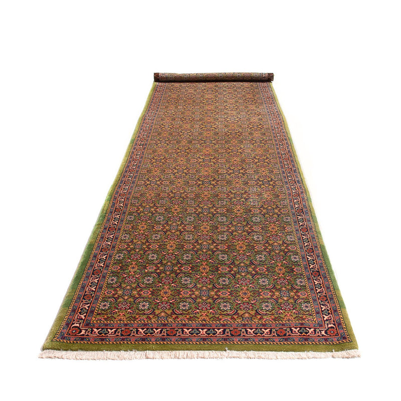 Tapis de couloir Tapis persan - Tabriz - Royal - 377 x 100 cm - vert clair