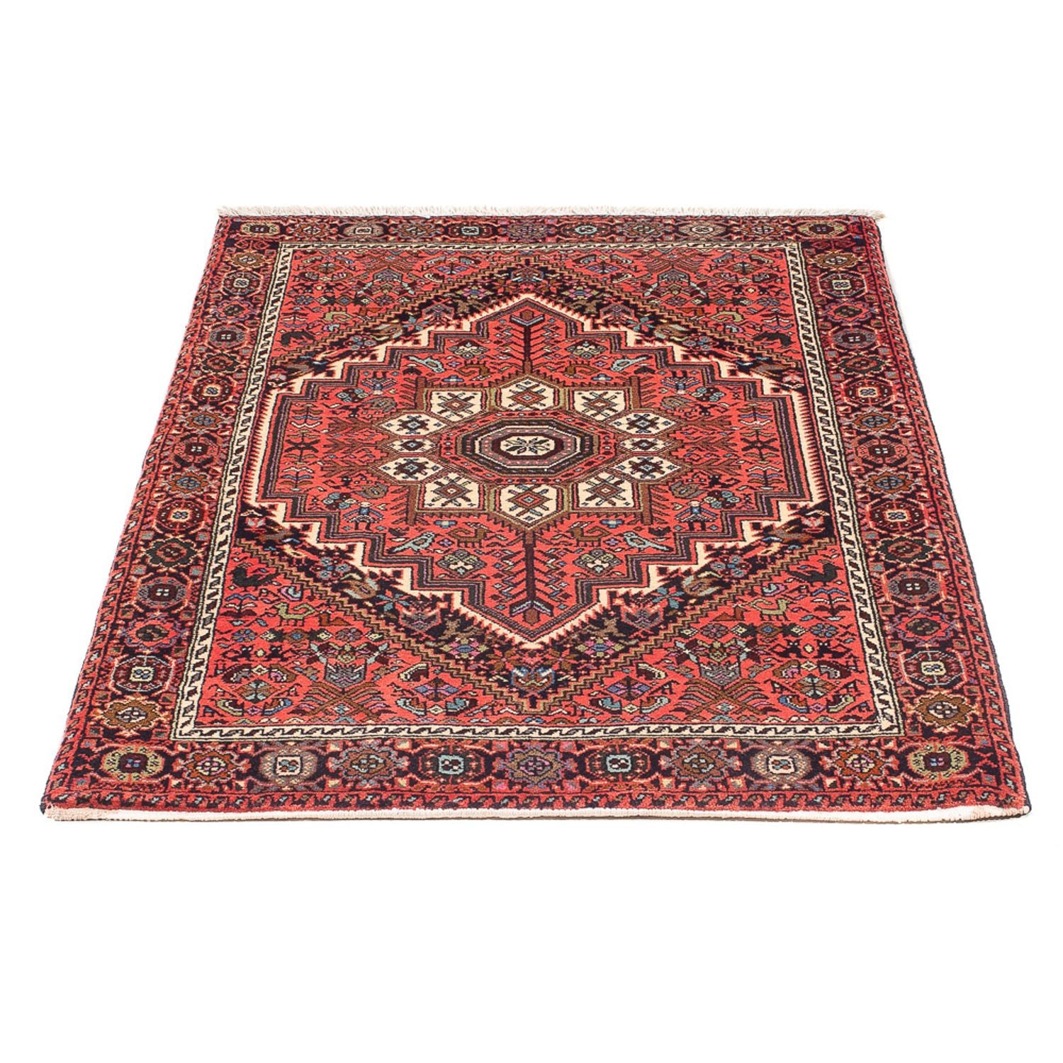 Tapis persan - Nomadic - 138 x 90 cm - rouge clair