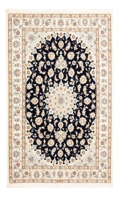 Tapis persan - Nain - Premium - 183 x 119 cm - bleu foncé