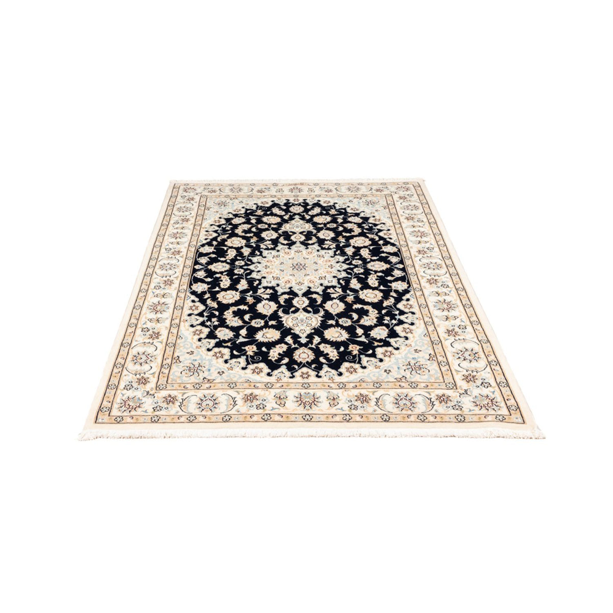 Tapis persan - Nain - Premium - 183 x 119 cm - bleu foncé