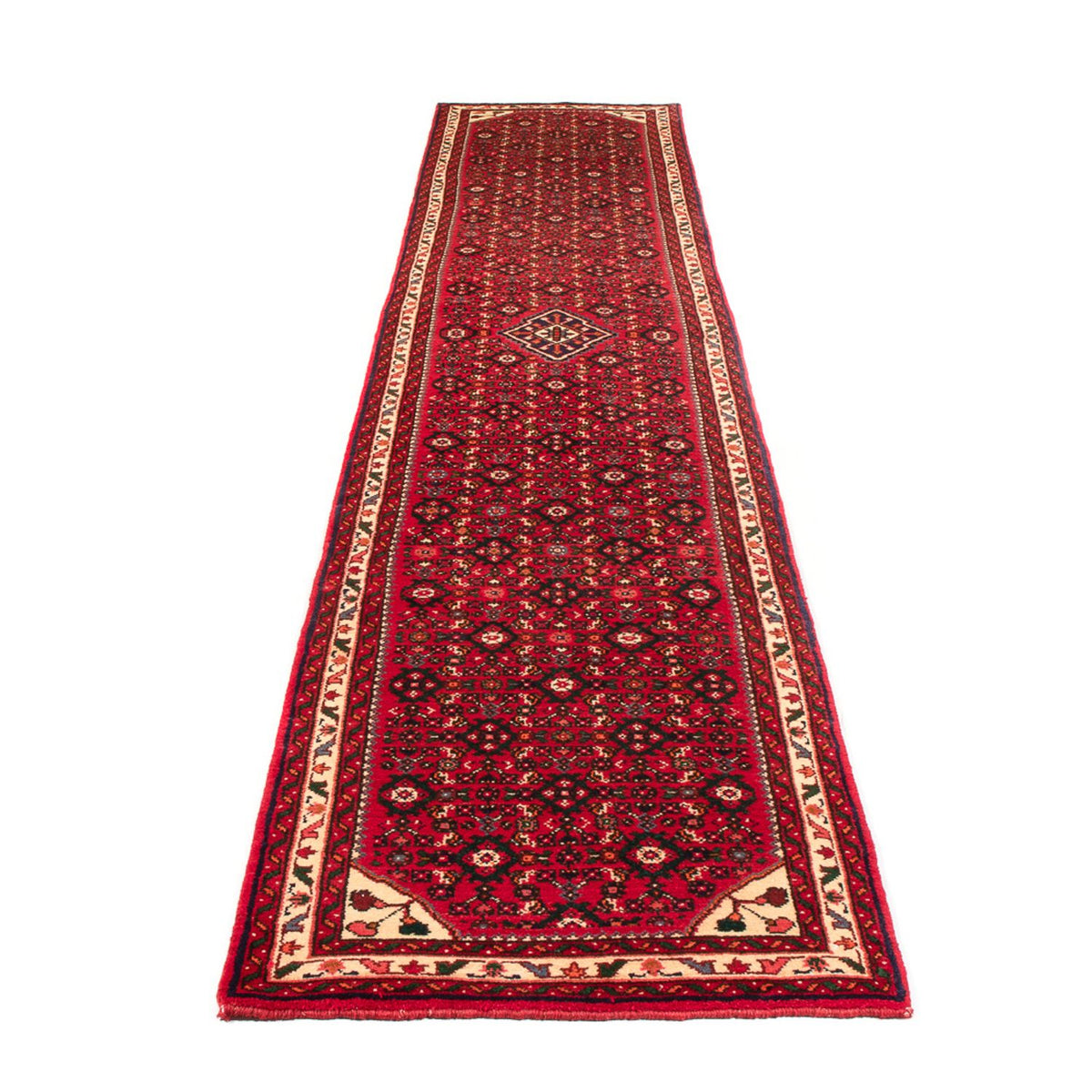 Tapis de couloir Tapis persan - Nomadic - 392 x 77 cm - rouge
