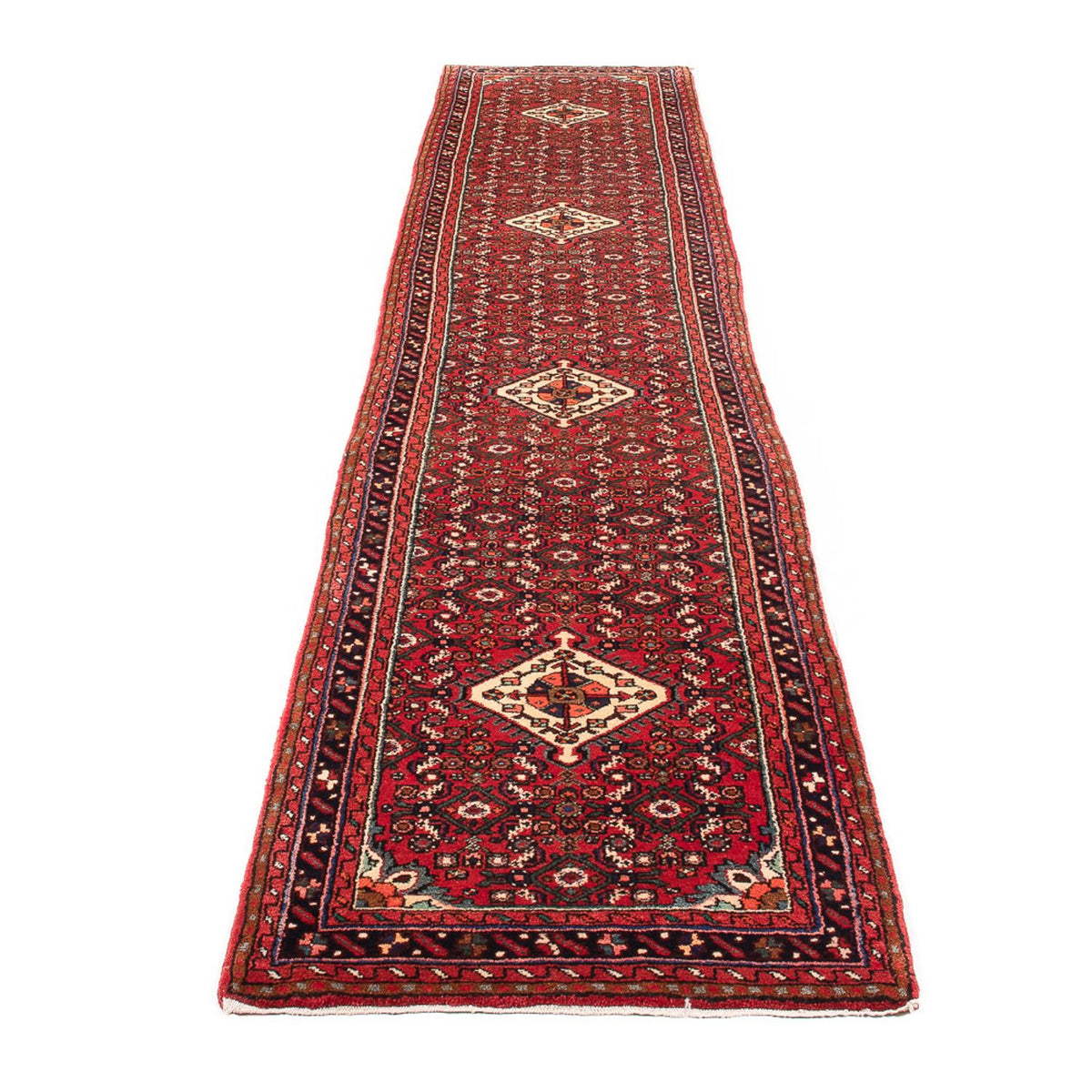 Tapis de couloir Tapis persan - Nomadic - 400 x 80 cm - bleu foncé