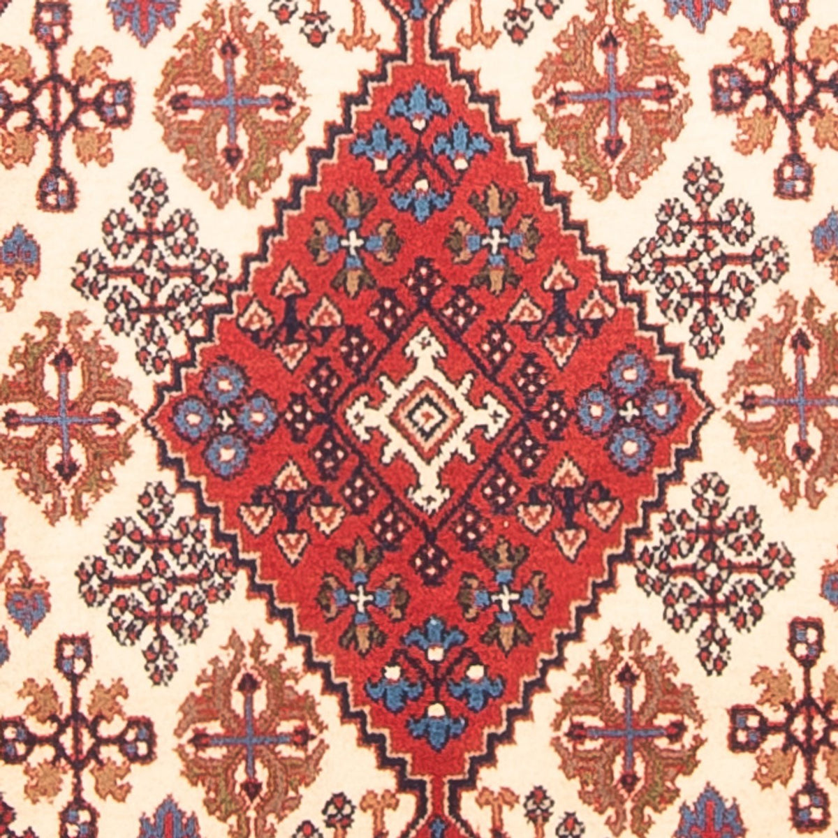 Tapis de couloir Tapis persan - Nomadic - 440 x 95 cm - crème