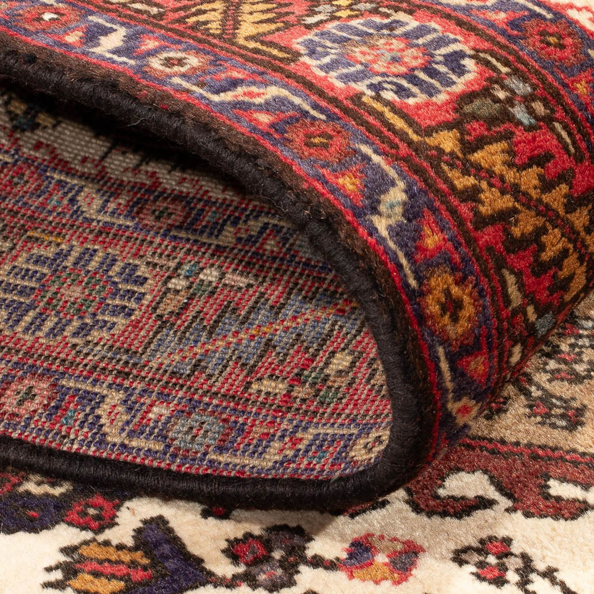 Tapis de couloir Tapis persan - Nomadic - 388 x 77 cm - beige