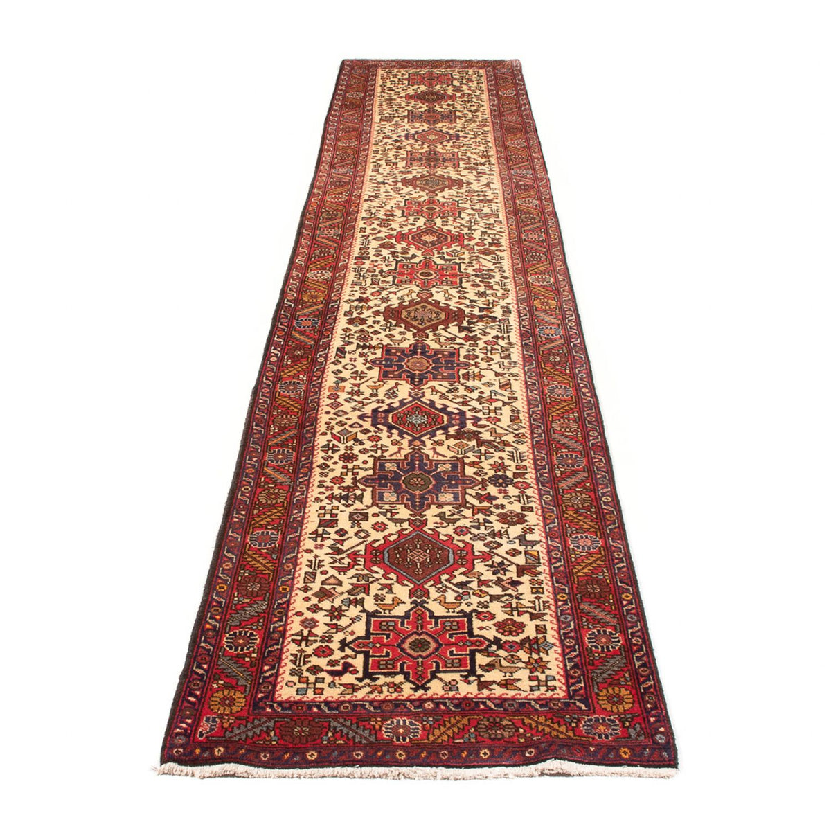 Tapis de couloir Tapis persan - Nomadic - 388 x 77 cm - beige