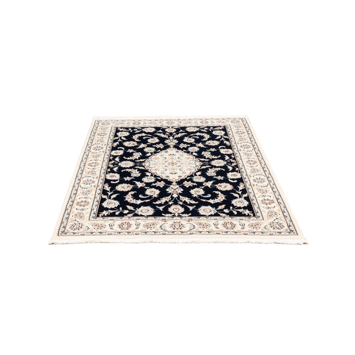 Tapis persan - Nain - Premium - 152 x 107 cm - bleu foncé