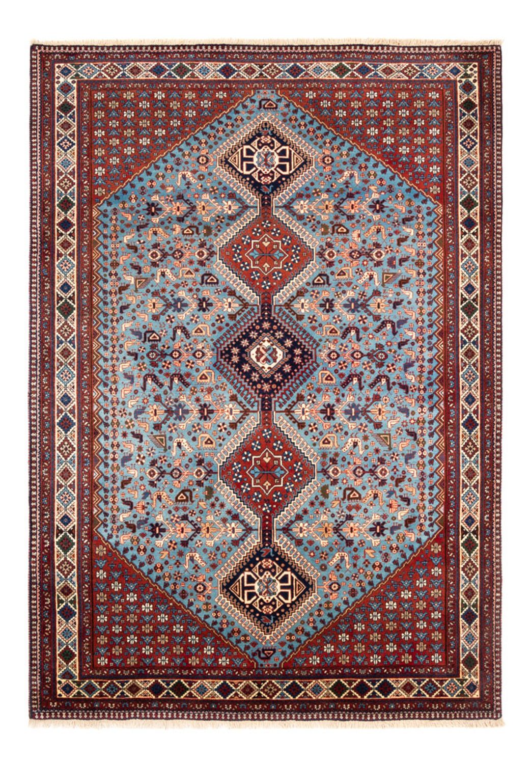 Tapis persan - Nomadic - 253 x 172 cm - bleu clair