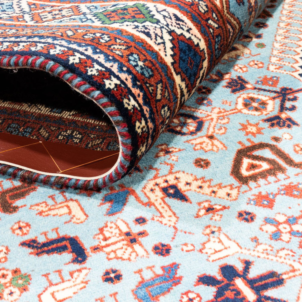 Tapis persan - Nomadic - 253 x 172 cm - bleu clair