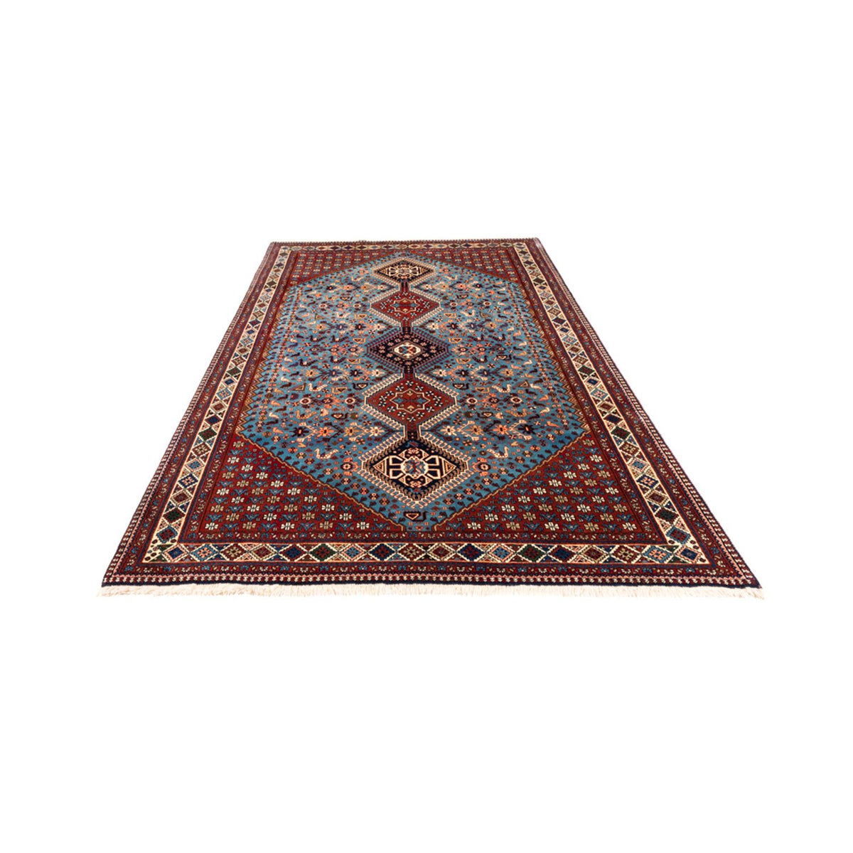 Tapis persan - Nomadic - 253 x 172 cm - bleu clair