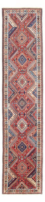 Tapis de couloir Tapis persan - Nomadic - 387 x 80 cm - rouge