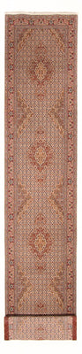 Tapis de couloir Tapis persan - Tabriz - Royal - 407 x 78 cm - beige