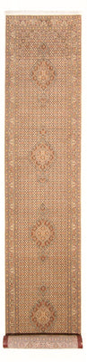 Tapis de couloir Tapis persan - Tabriz - Royal - 393 x 80 cm - beige