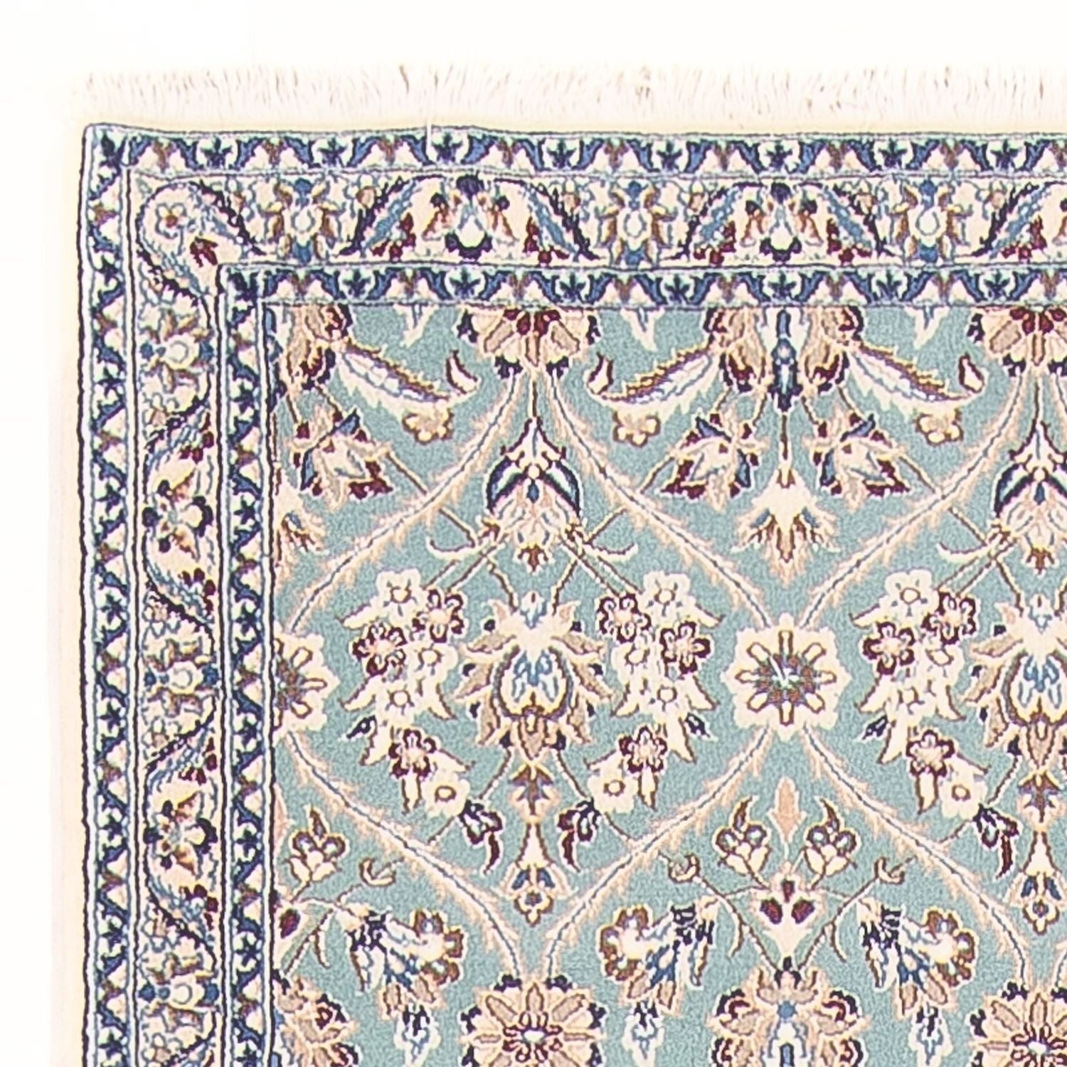 Tapis de couloir Tapis persan - Nain - Premium - 375 x 75 cm - beige