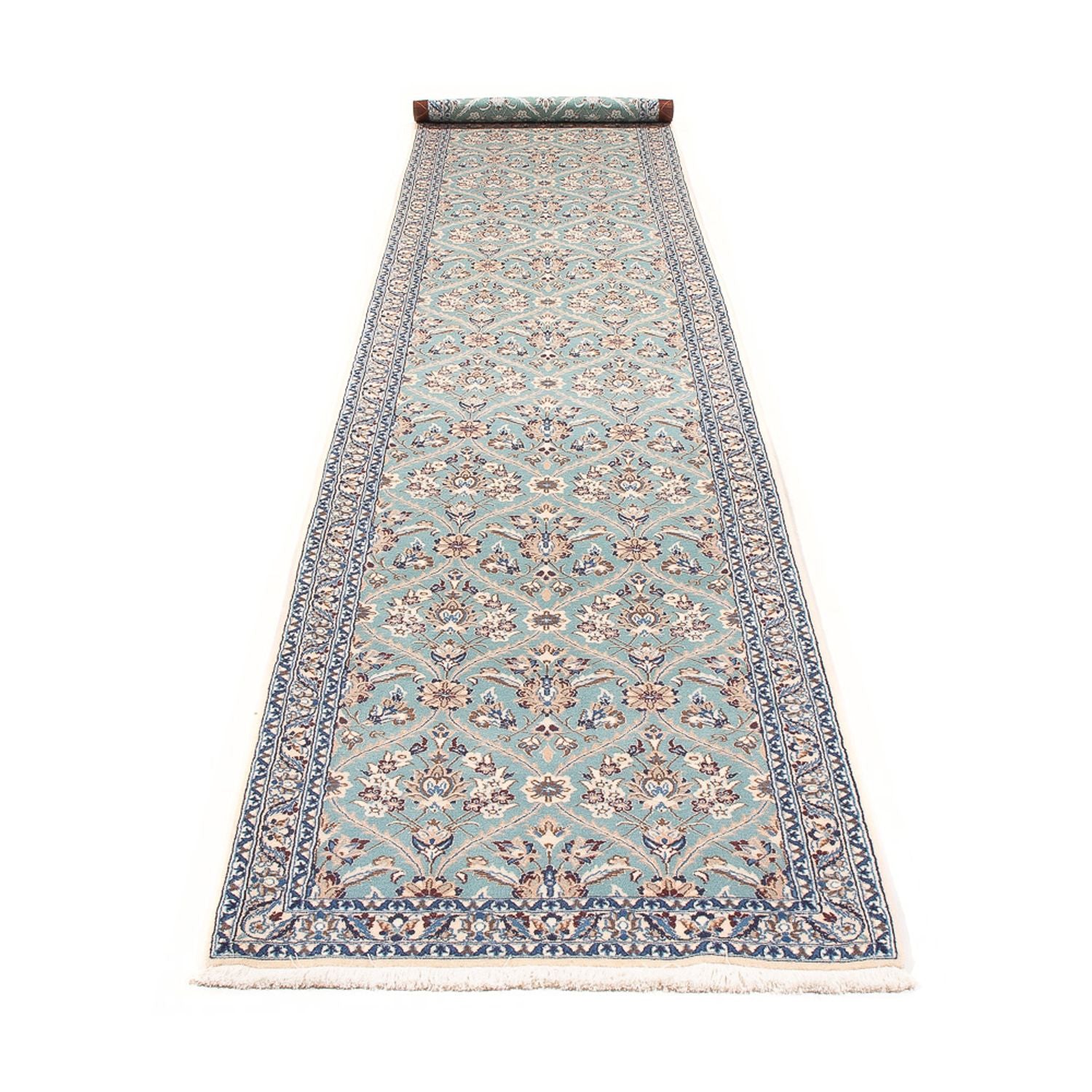 Tapis de couloir Tapis persan - Nain - Premium - 375 x 75 cm - beige