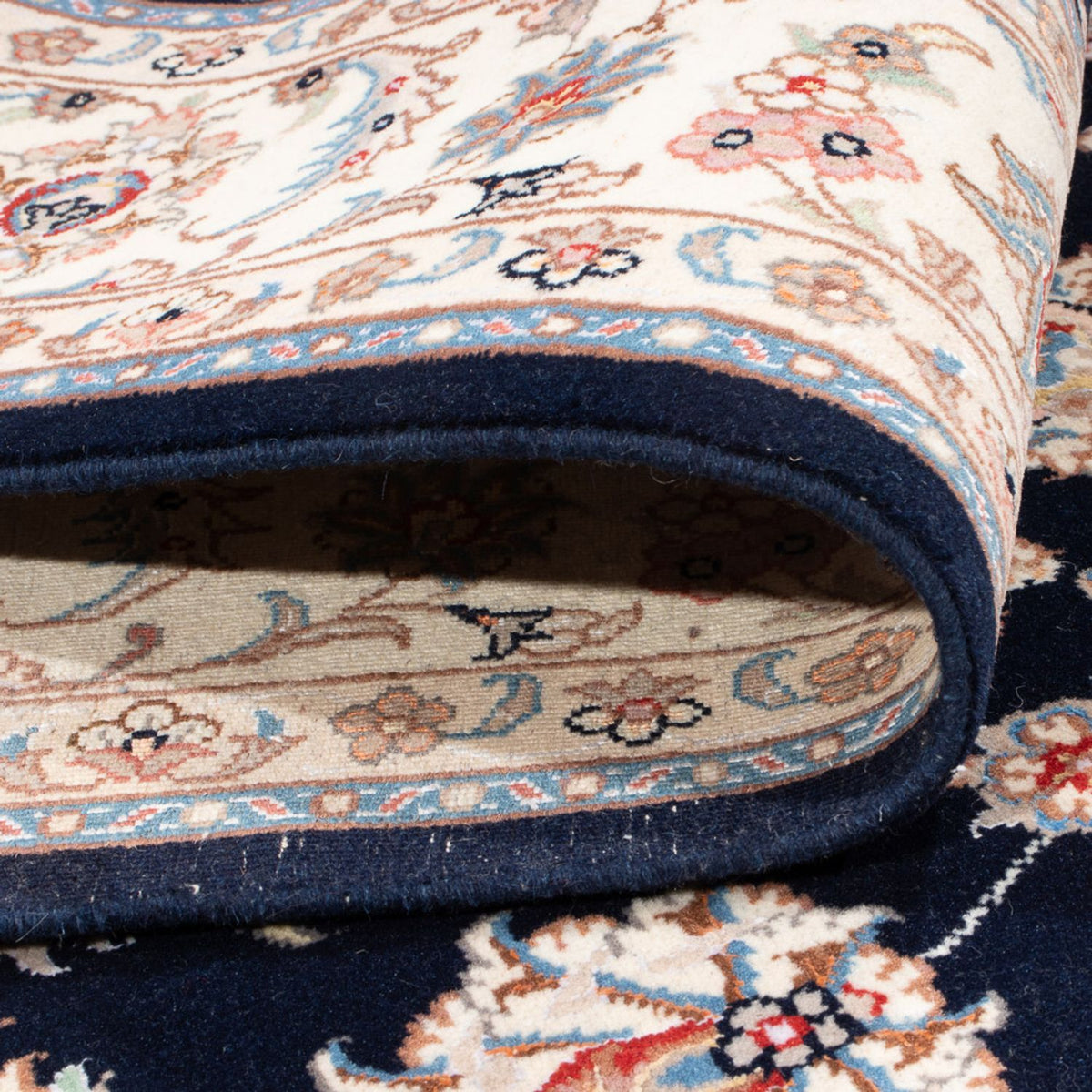Tapis persan - Tabriz - Royal - 203 x 147 cm - bleu foncé