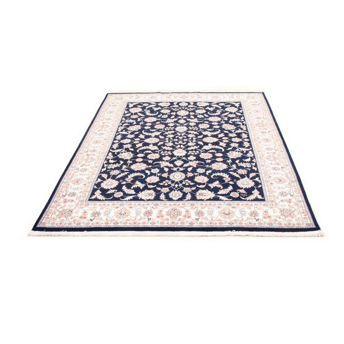 Tapis persan - Tabriz - Royal - 203 x 147 cm - bleu foncé