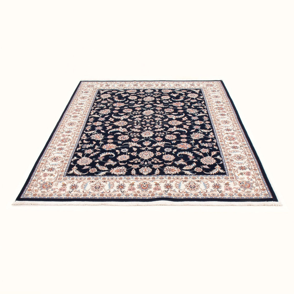 Tapis persan - Tabriz - Royal - 200 x 150 cm - bleu foncé