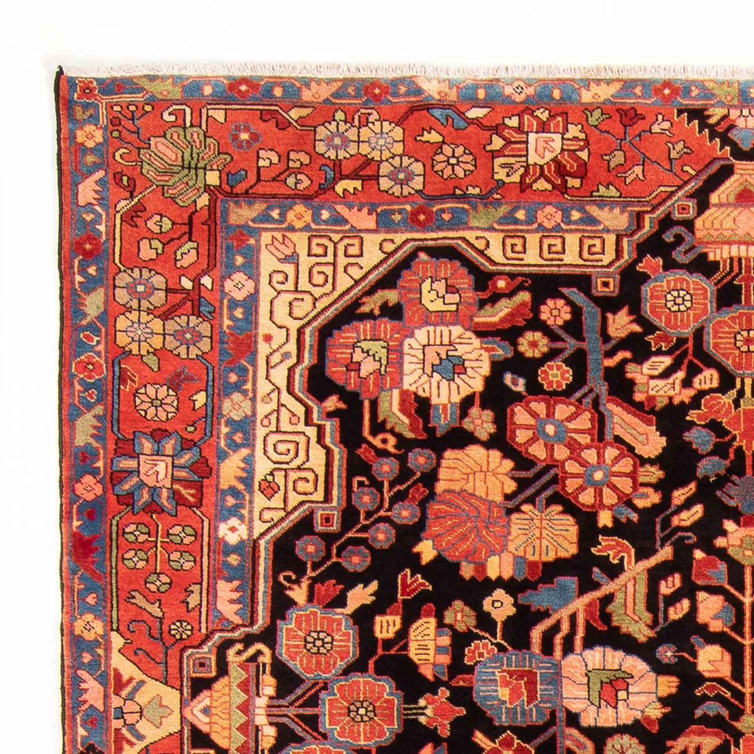 Tapis persan - Nomadic - 278 x 195 cm - bleu foncé