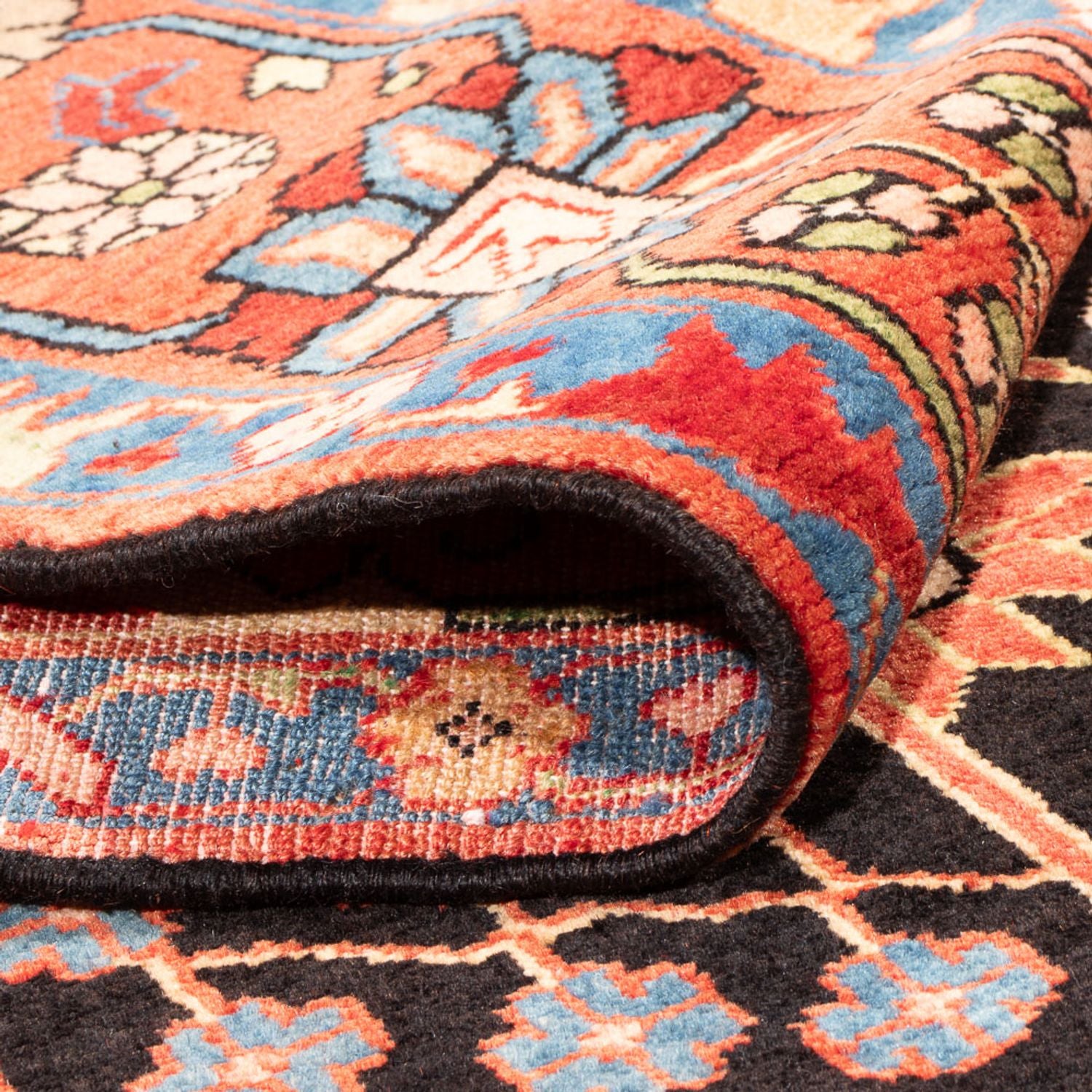 Tapis persan - Nomadic - 278 x 195 cm - bleu foncé