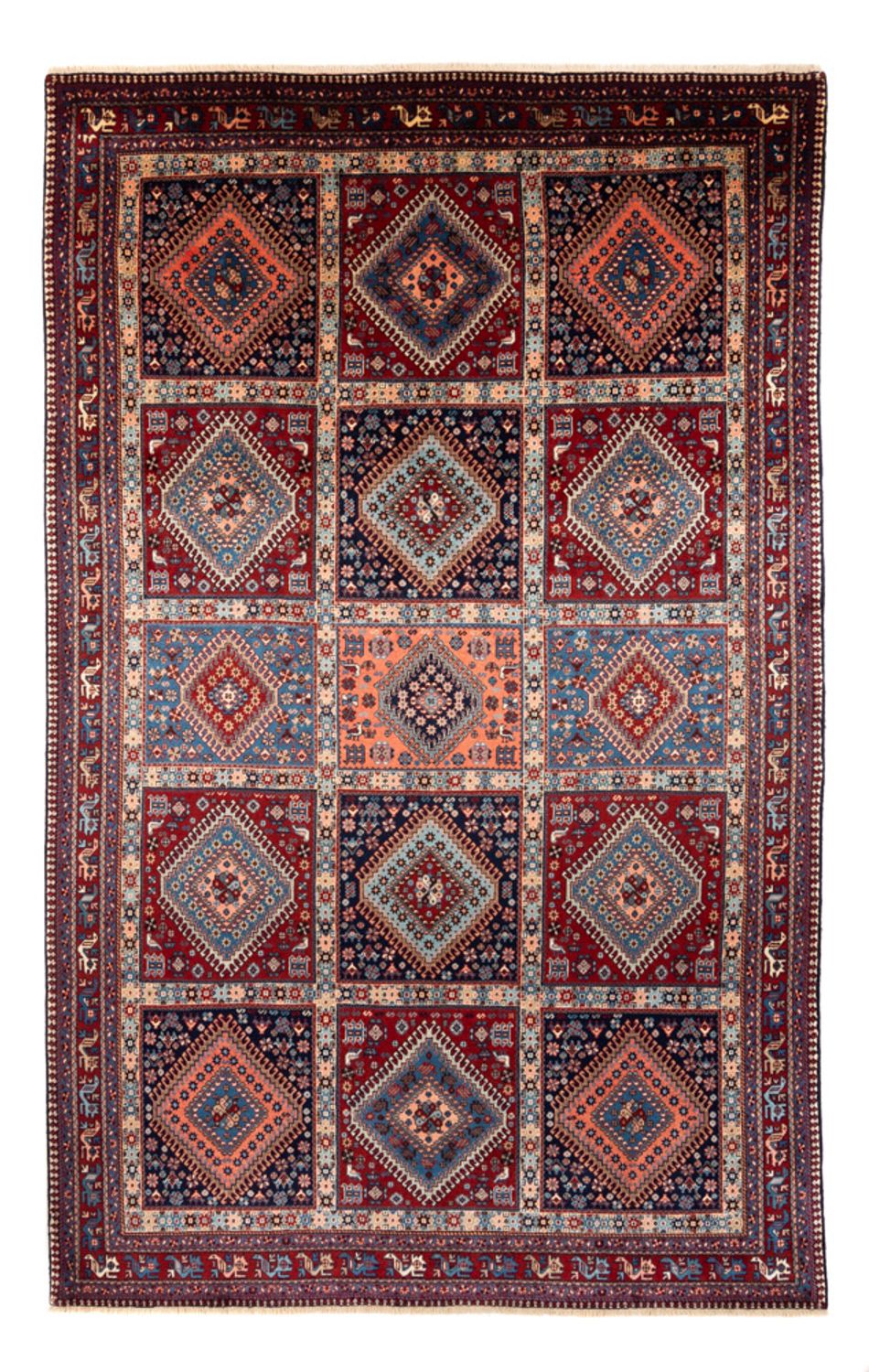 Tapis persan - Nomadic - 311 x 200 cm - rouge foncé