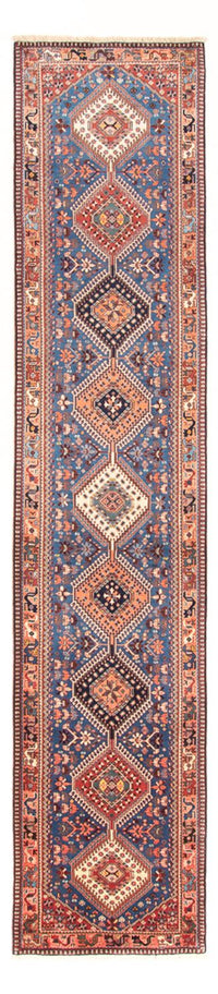 Tapis de couloir Tapis persan - Nomadic - 392 x 82 cm - bleu