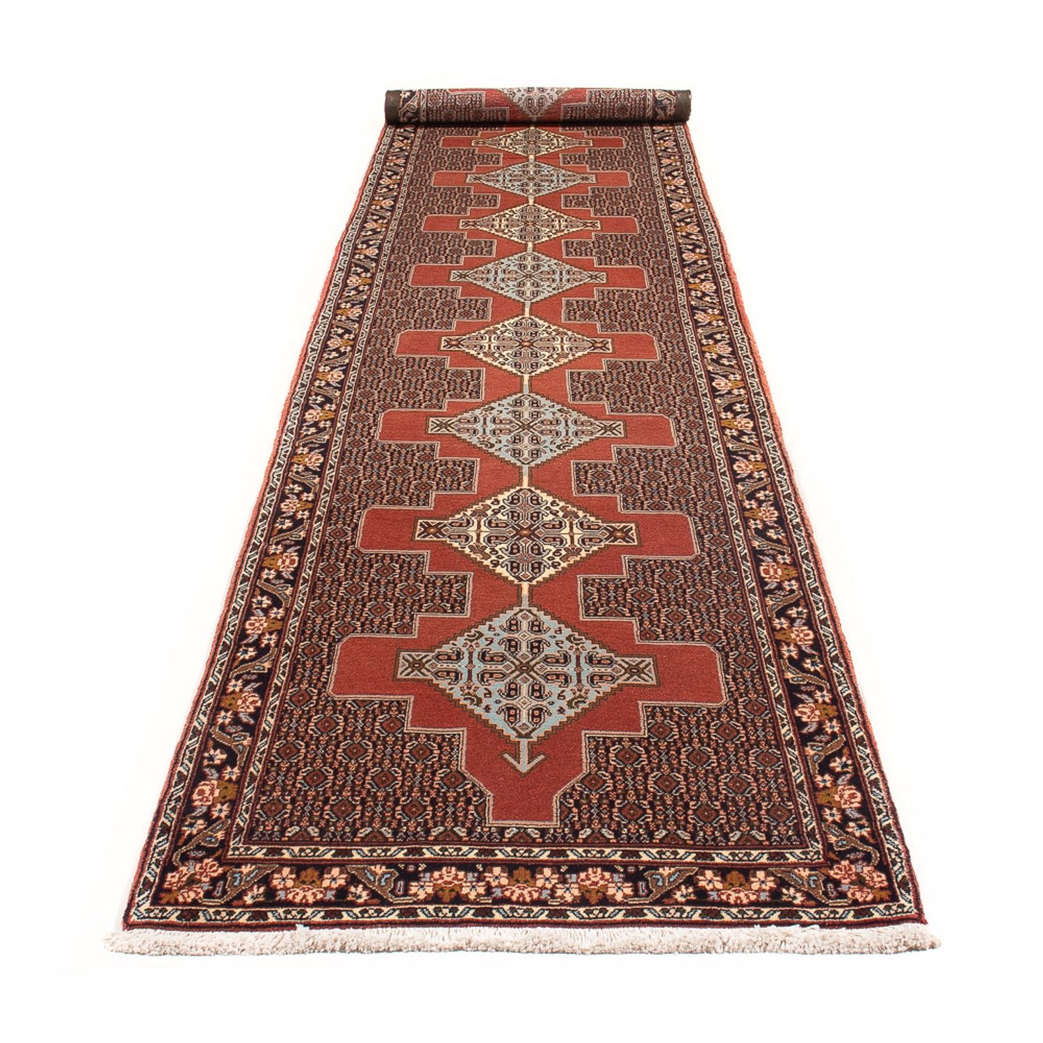 Tapis de couloir Tapis persan - Classique - 410 x 92 cm - rouge