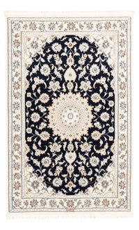 Tapis persan - Nain - Premium - 154 x 104 cm - bleu foncé