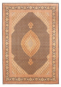 Tapis persan - Tabriz - Royal - 300 x 202 cm - bleu foncé