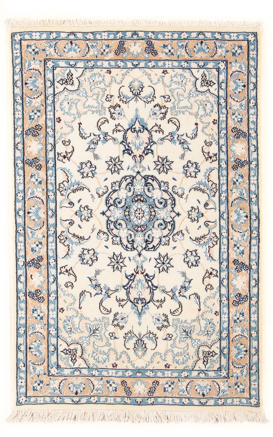 Tapis persan - Nain - Premium - 110 x 66 cm - crème