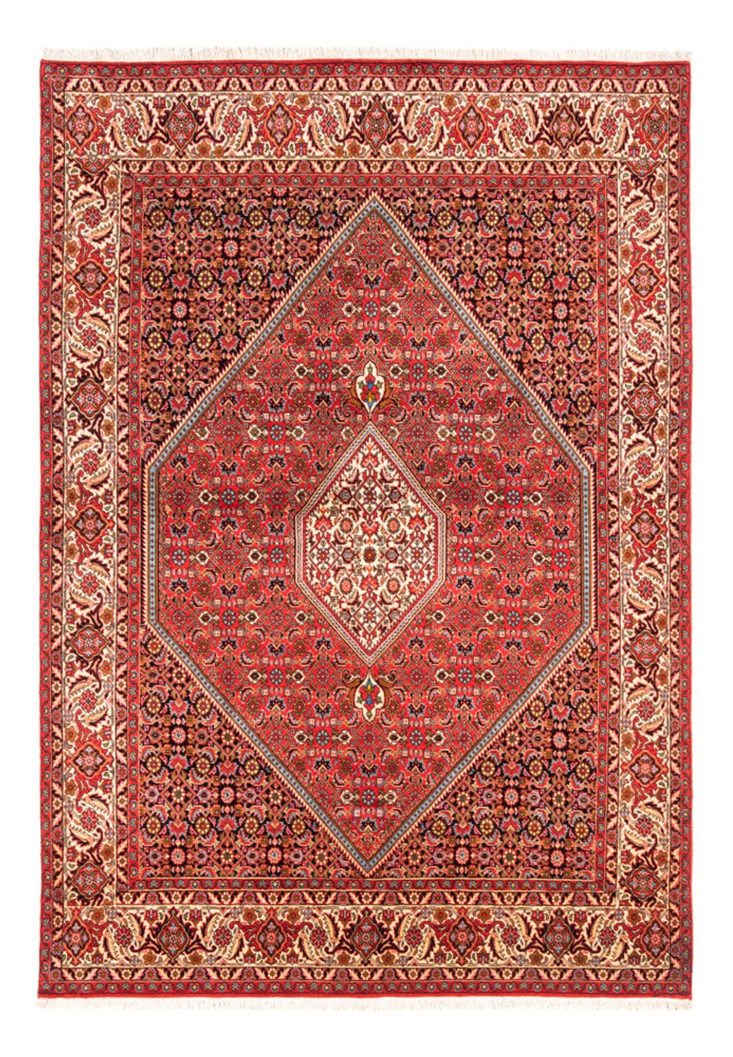 Tapis persan - Bidjar - 234 x 176 cm - rouge