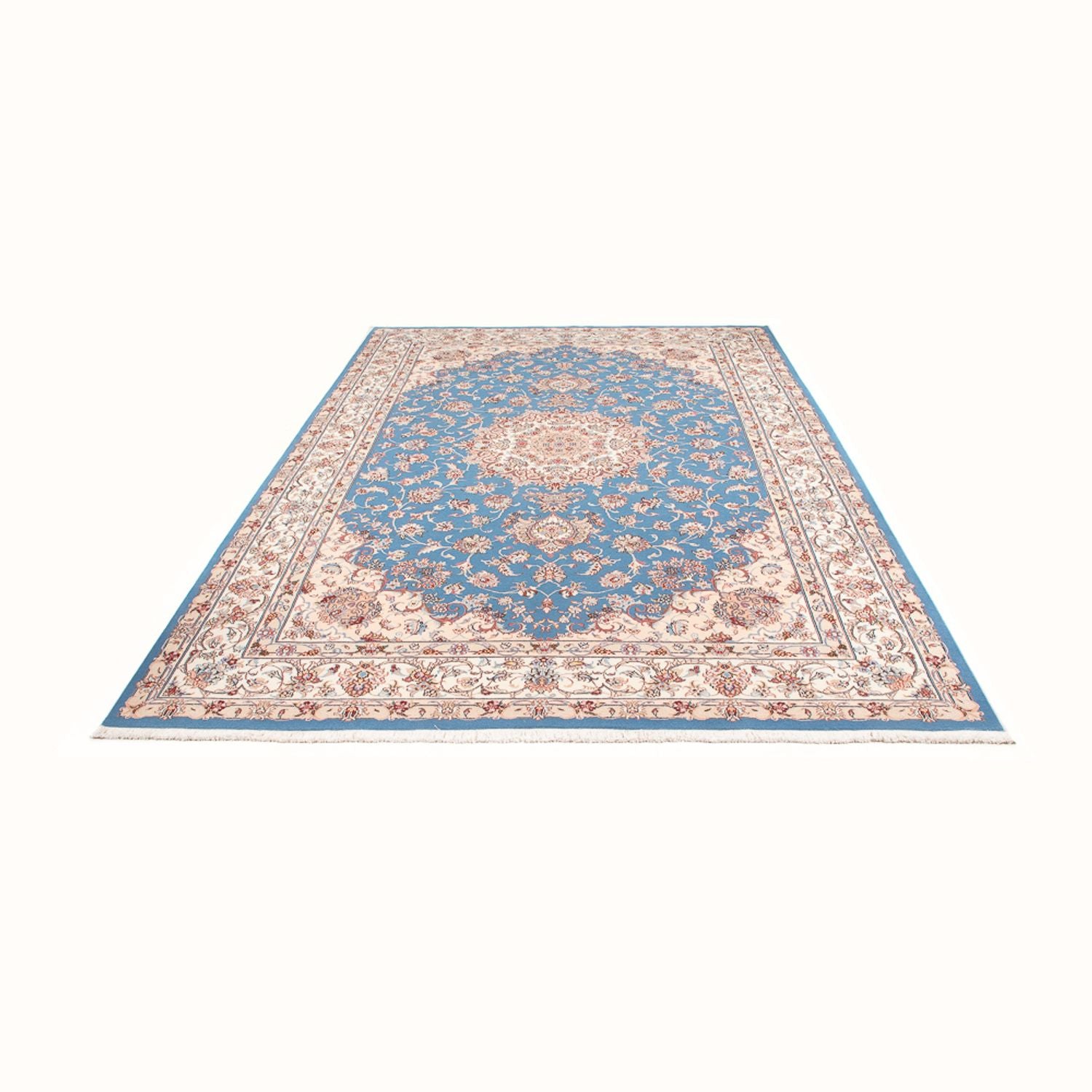 Tapis persan - Tabriz - Royal - 298 x 197 cm - bleu clair
