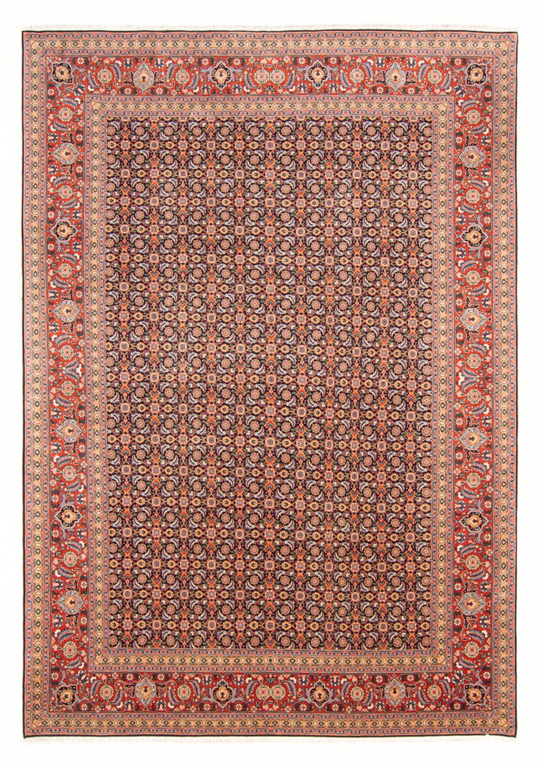 Tapis persan - Tabriz - Royal - 307 x 204 cm - bleu foncé