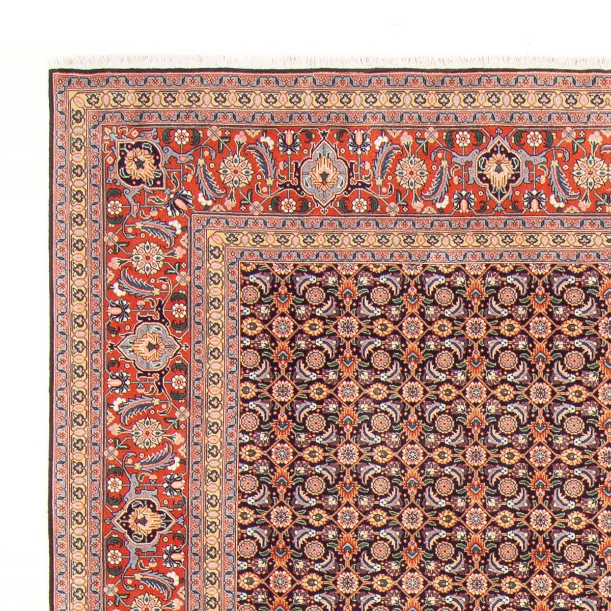 Tapis persan - Tabriz - Royal - 307 x 204 cm - bleu foncé