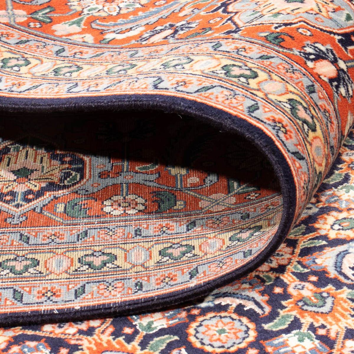 Tapis persan - Tabriz - Royal - 307 x 204 cm - bleu foncé