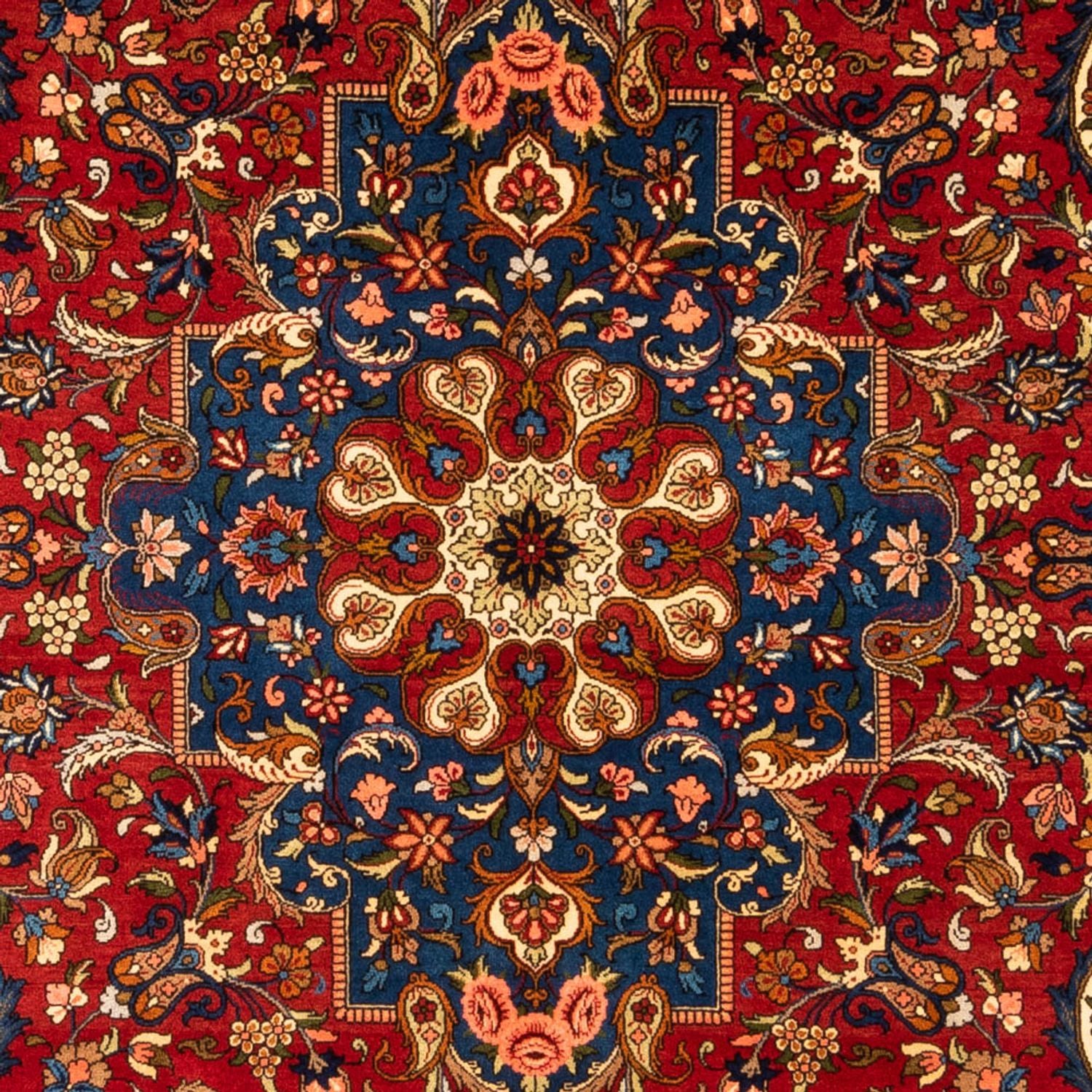 Tapis persan - Bidjar - 296 x 204 cm - bleu foncé