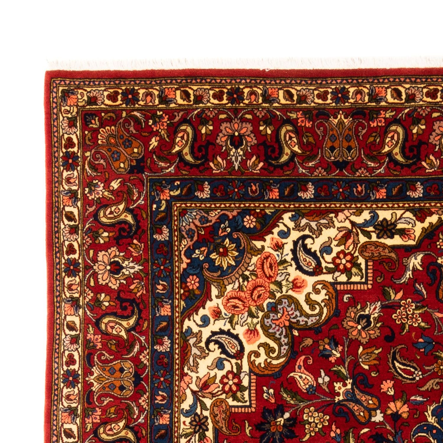 Tapis persan - Bidjar - 296 x 204 cm - bleu foncé