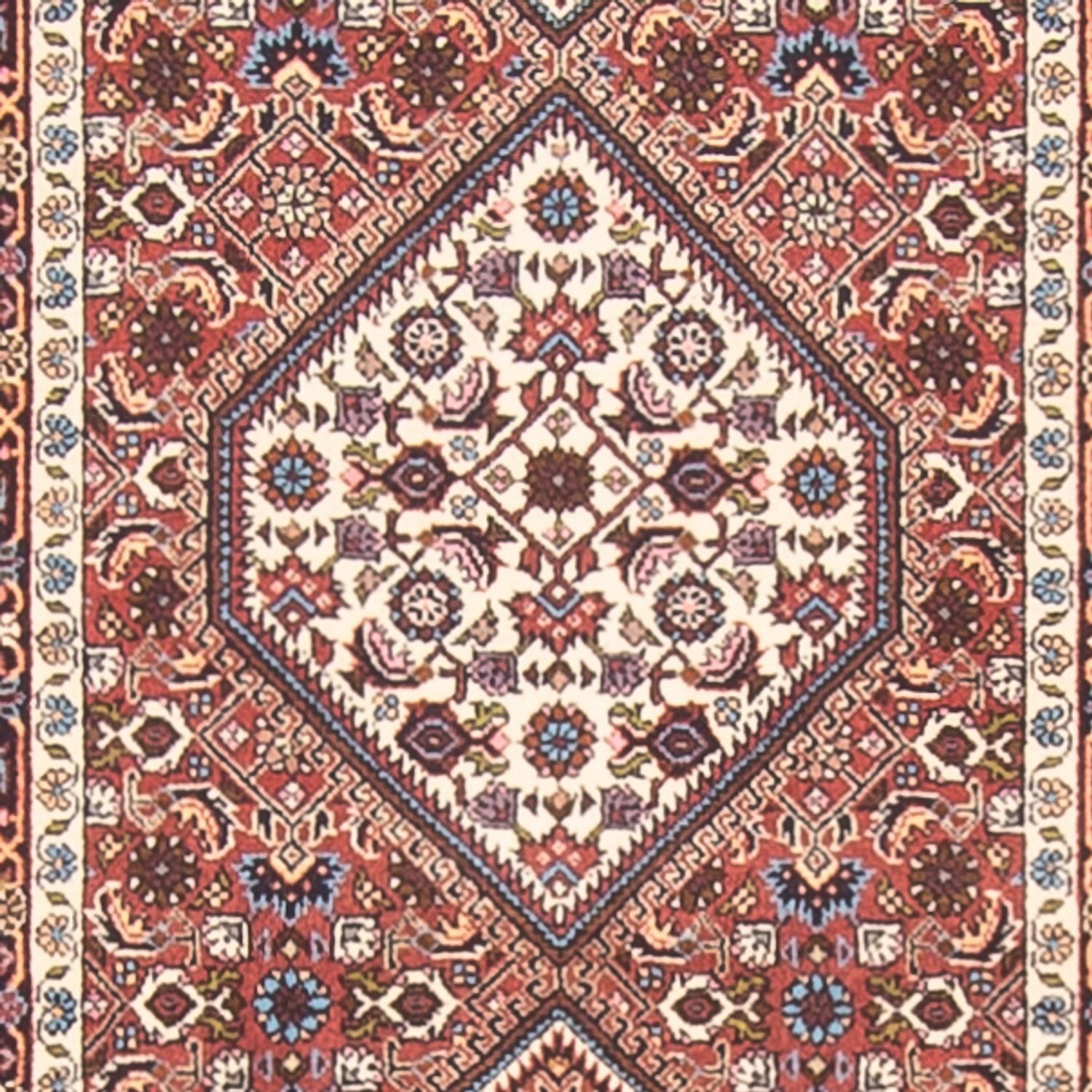Tapis de couloir Tapis persan - Bidjar - 395 x 84 cm - rouge