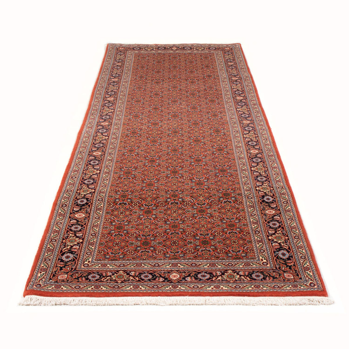 Tapis de couloir Tapis persan - Bidjar - 300 x 100 cm - rouge