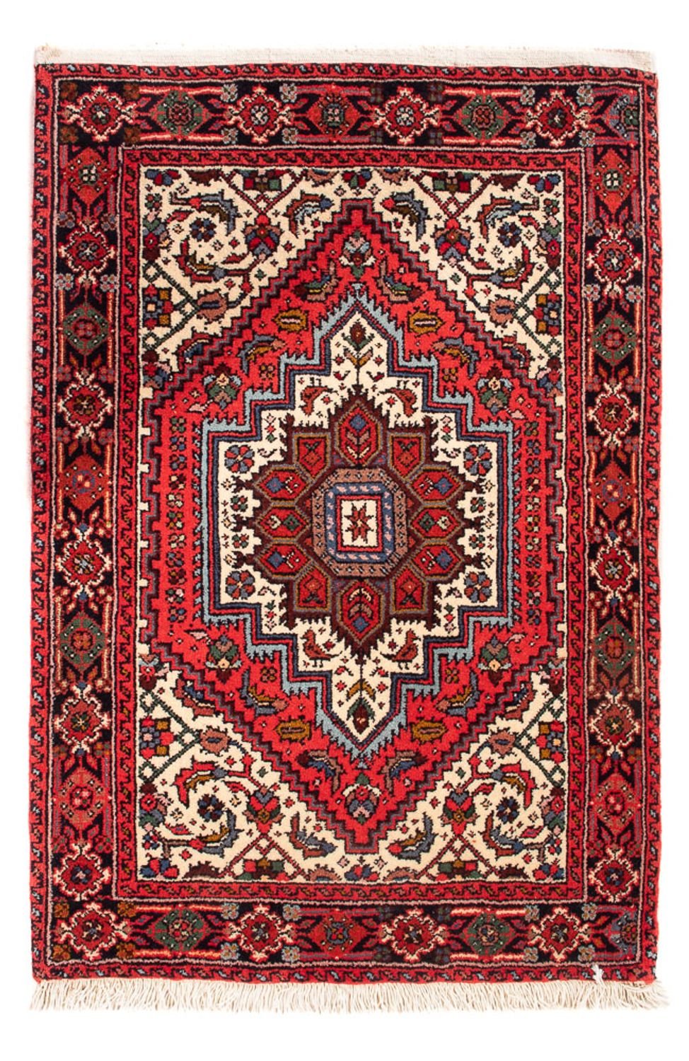 Tapis persan - Nomadic - 91 x 62 cm - rouge