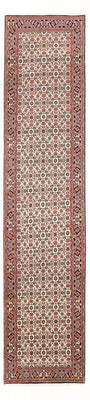Tapis de couloir Tapis persan - Bidjar - 383 x 85 cm - crème