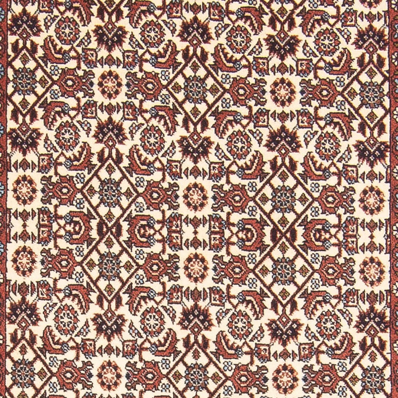 Tapis de couloir Tapis persan - Bidjar - 397 x 85 cm - crème