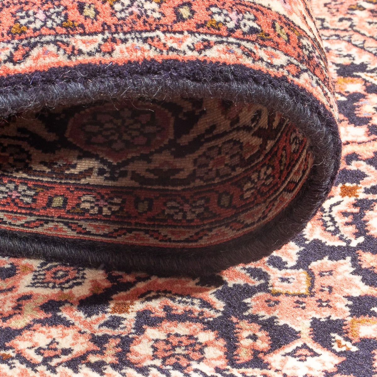 Tapis de couloir Tapis persan - Bidjar - 381 x 89 cm - rouge