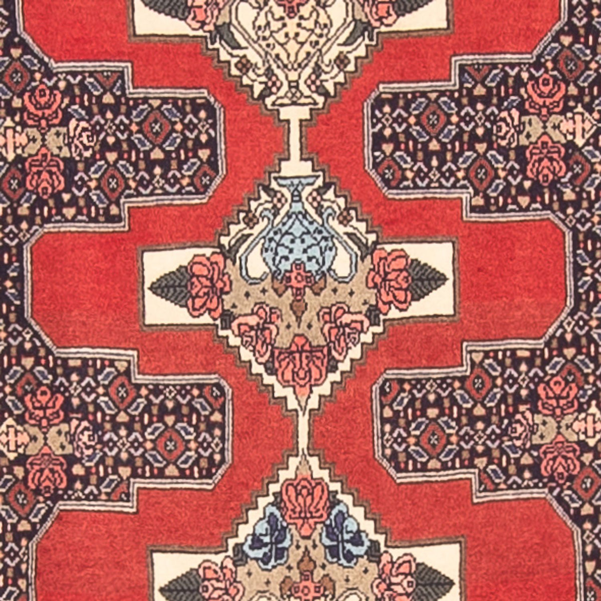 Tapis de couloir Tapis persan - Classique - 378 x 89 cm - rouge
