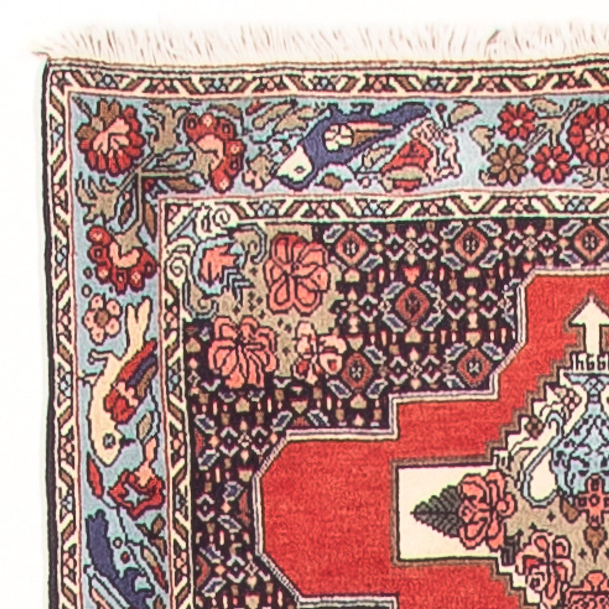 Tapis de couloir Tapis persan - Classique - 378 x 89 cm - rouge