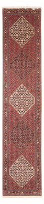 Tapis de couloir Tapis persan - Bidjar - 384 x 77 cm - rouge